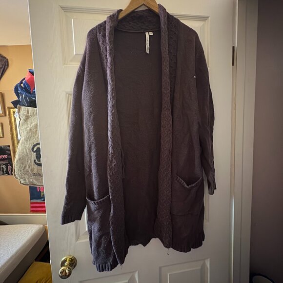 Knitted Chocolate Cardigan LG - Picture 5 of 5